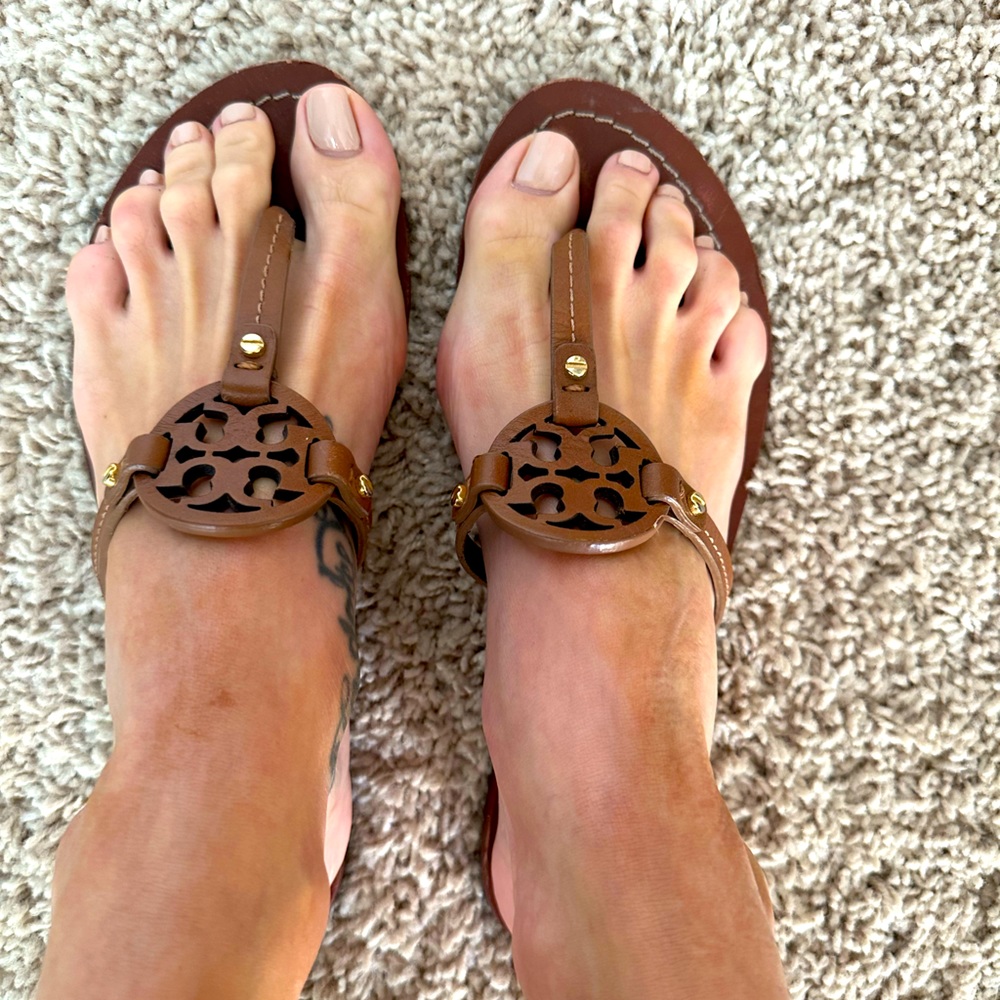 Cognac Tory Burch Sandals